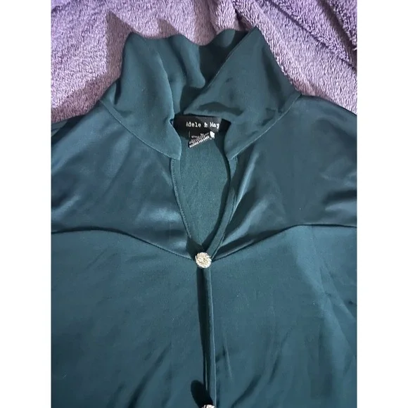 Adele & May Shirt Medium Green Emerald - Picture 2 of 6